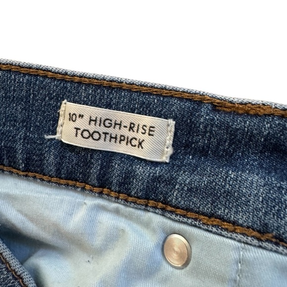 J Crew Blue Denim Jeans 10” High-Rise Toothpick size 32 - Picture 9 of 10